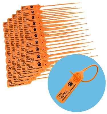 NYANDELMO Etykiety Antyfałszywe, Numerowane, Pomarańczowe, 50 Etykiet, ND-0215-R06-OR-50