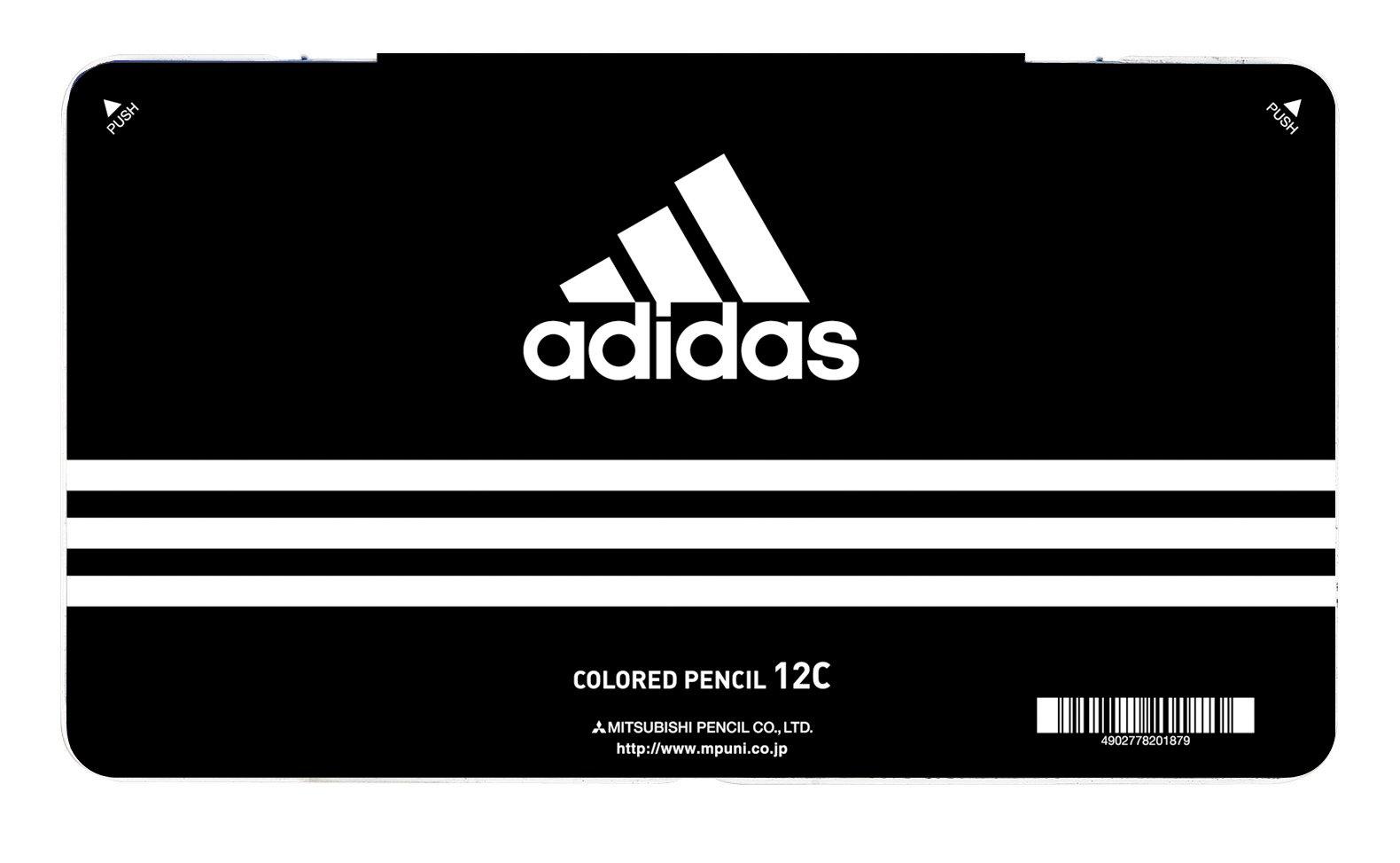 

Mitsubishi Pencil Adidas 880 Grade Colored Black Pencils, 12-Color Set,
