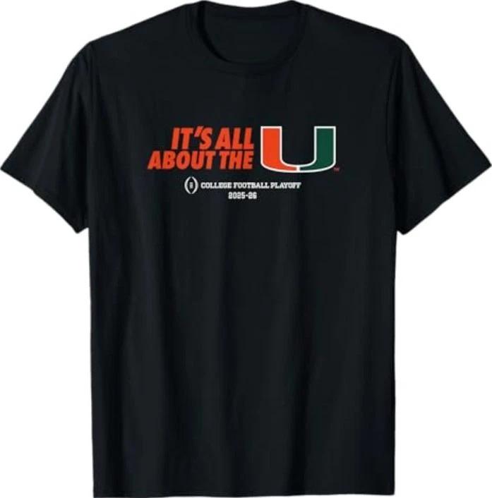 Miami Hurricanes 2025 College Football Playoff The U T-Shirt 2XL
