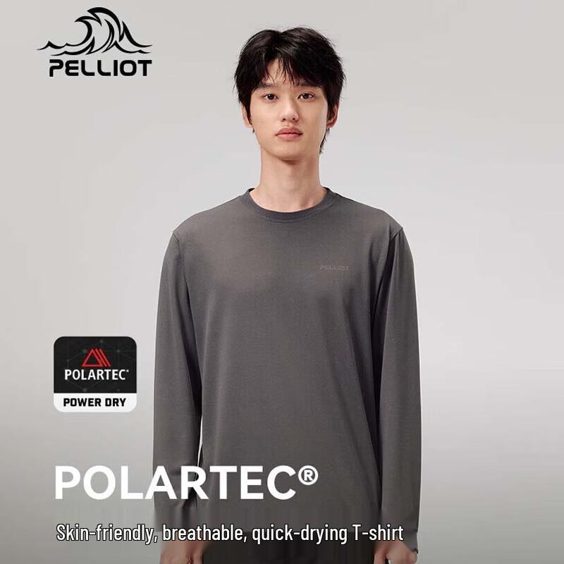 Pelliot Men's Outdoor Breathable Quick-Dry Long-Sleeve T-Shirt