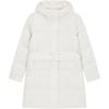 Minimalist Comfortable Versatile Casual Logo Belt Long Down Jacket Women Outerwear White J224692YBI