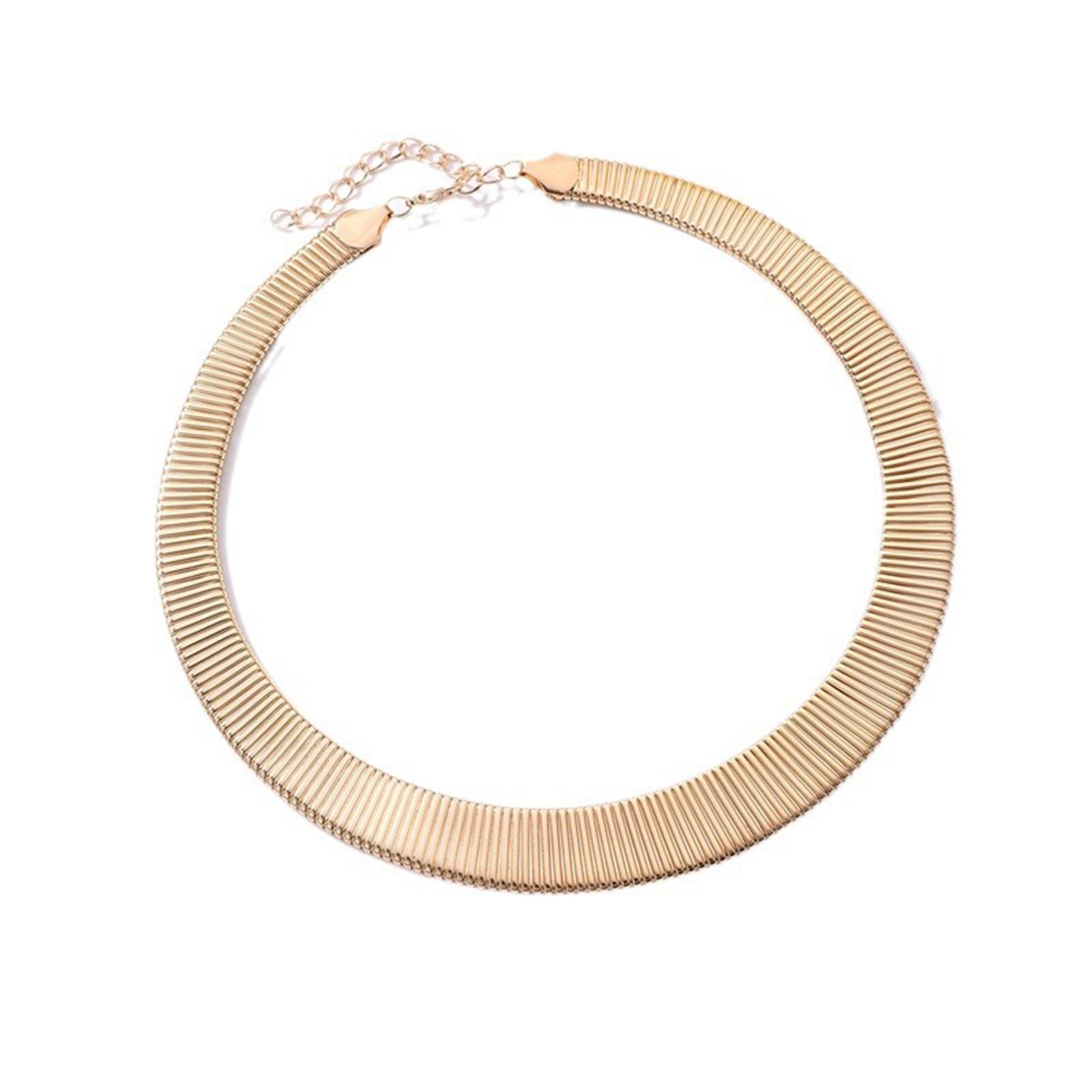 Metal Necklace, Spacious, Elegant, Personalized, High-end, Punk, Light Luxury Women s Collar Accessories One Size