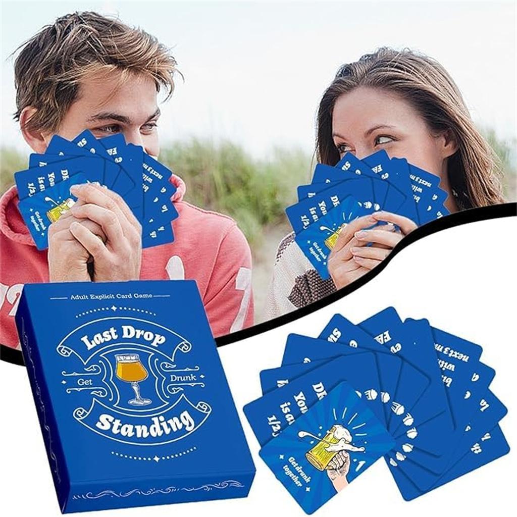 Drinking Card Game - Fun Drinking Game For Parties,50X Conversation Cards, Risky Game For Adults For Your Partner Party