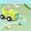 Children's Cartoon Animal Inertia Toy Car Pressing Engineering Vehicle Wholesale