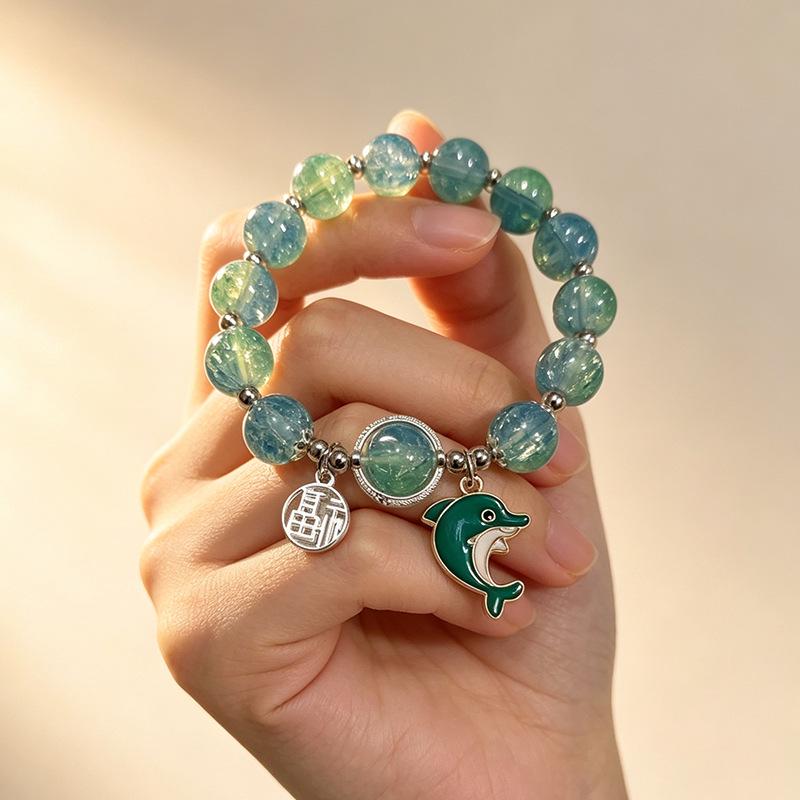 Summer Special Two-Tone Glass Beads Floral Bracelet – Luxurious & Soft Design for Women and Students