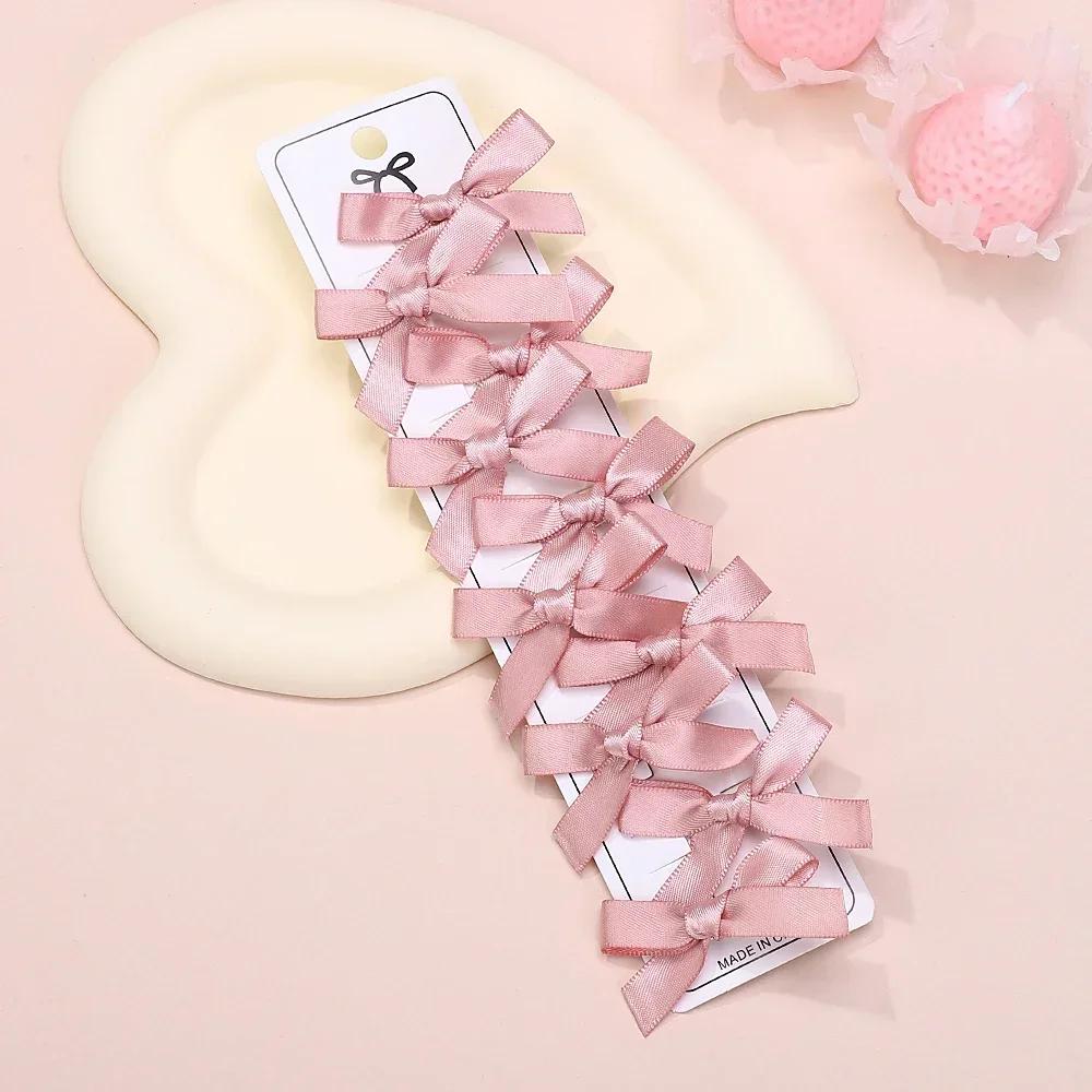 

10Pcs/set Sweet Ribbon Mini Bowknot Hair Clips for Women Girls Lovely Ballet Hairpin Barrettes Headwear Kids Hair Accessories