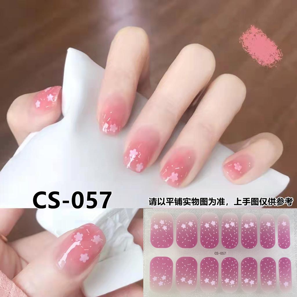 CS voděodolný a nepečlivý gelový lak na nehty film vše lepí Japonský a korejský větrný jarní a letní balicí papír na nehty balicí papír