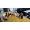 Set mit 4 Eulen, die Musikinstrumente spielen. Schaustückfiguren, Gartenstatuen, Dekorationsartikel für die Dekoration zu Hause und im Freien (Multicolor)