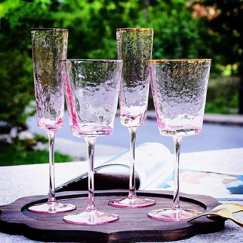 Phnom Penh Red Wine Glass Cup Triangle Wine Glass Crystal Glass High Champagne Sparkling Glass Home Foreign Wine