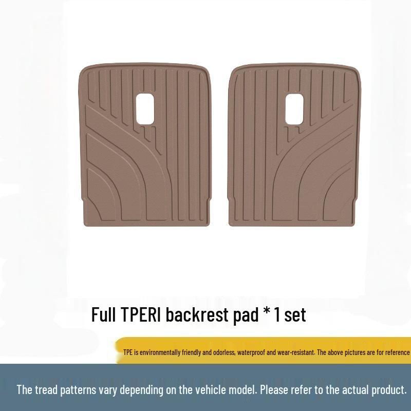 Ideal i8 Car Floor Mats Set - Black/Orange TPE, Fits 25 Models, Includes Trunk Mat.