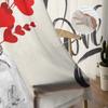 Valentinstag Liebe Blume Glas Flasche Gardinen für Wohnzimmer Küche Fenster Vorhänge Schlafzimmer Tüll Voile Vorhänge