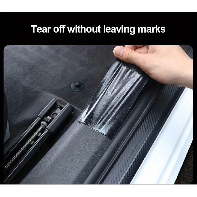 3D Carbon Fiber Sticker Tape Car Wrap Threshold Protective Film Anti Scratch Waterproof Matte Black Nano Sticker For Car BodyPinstriping Tape 3