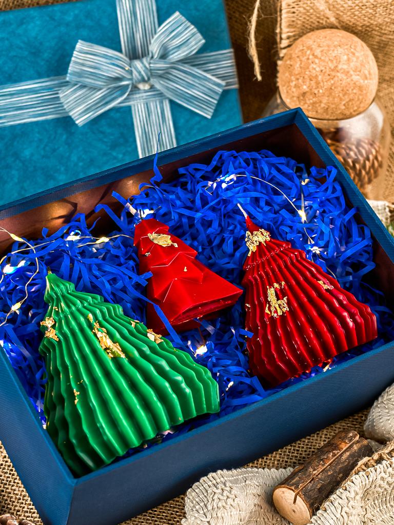 3D Christmas Tree Scented Candles Silicone Mold New DIY Handmade Soap Making Supplies Xmas Ornaments Gift Resin Molds Home Decor