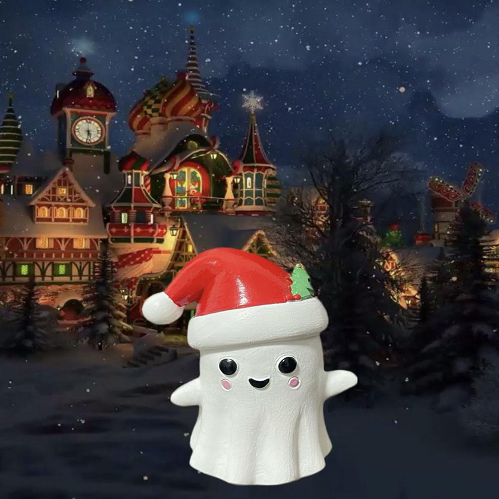 Mini Weihnachts-Hut Geist Harz Handwerk Dekoration Perfekt für Halloween und Weihnachtsgeschenke