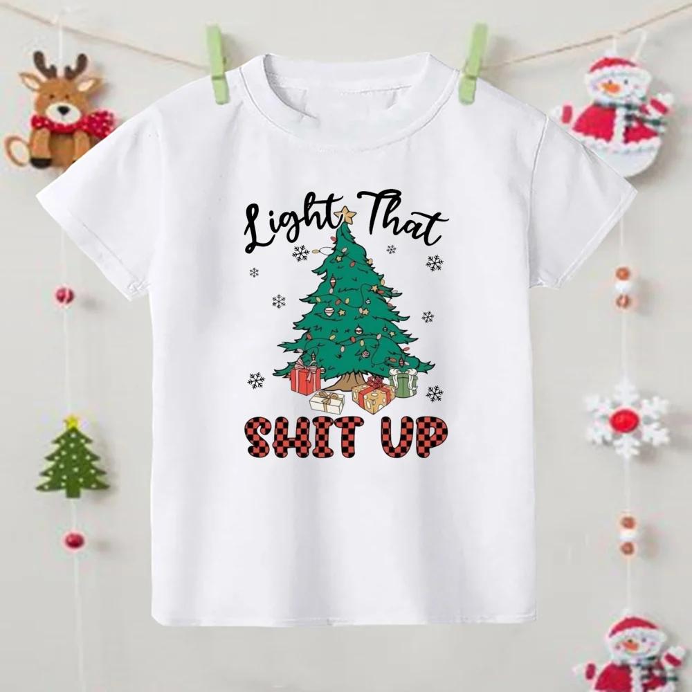 Its The Most Wonderful Time of The Year Print Kids Shirts Christmas Party Boys Girls Outfit Holiday Child Tshirt Xmas Clothes