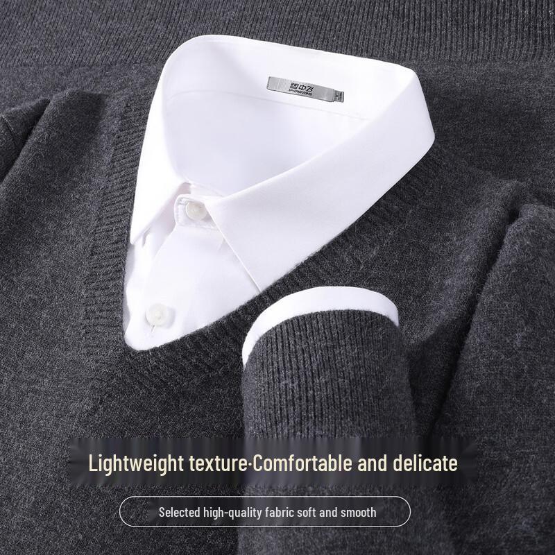 SNOWFLYING Men s V-Neck Pullover Sweater 3XL