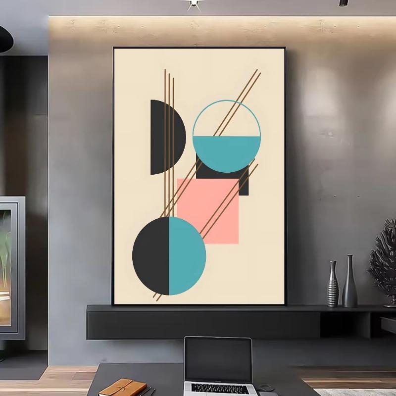 

simple geometric shapes Poster HD art sticky wall waterproof home living room bedroom bar aesthetic decoration 21cm×30cm NoFrame