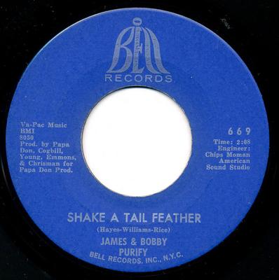 7inch Record JAMES & BOBBY PURIFY - Shake A Tail Feather 669 Bell Records 1967 US Soul/Funk Used