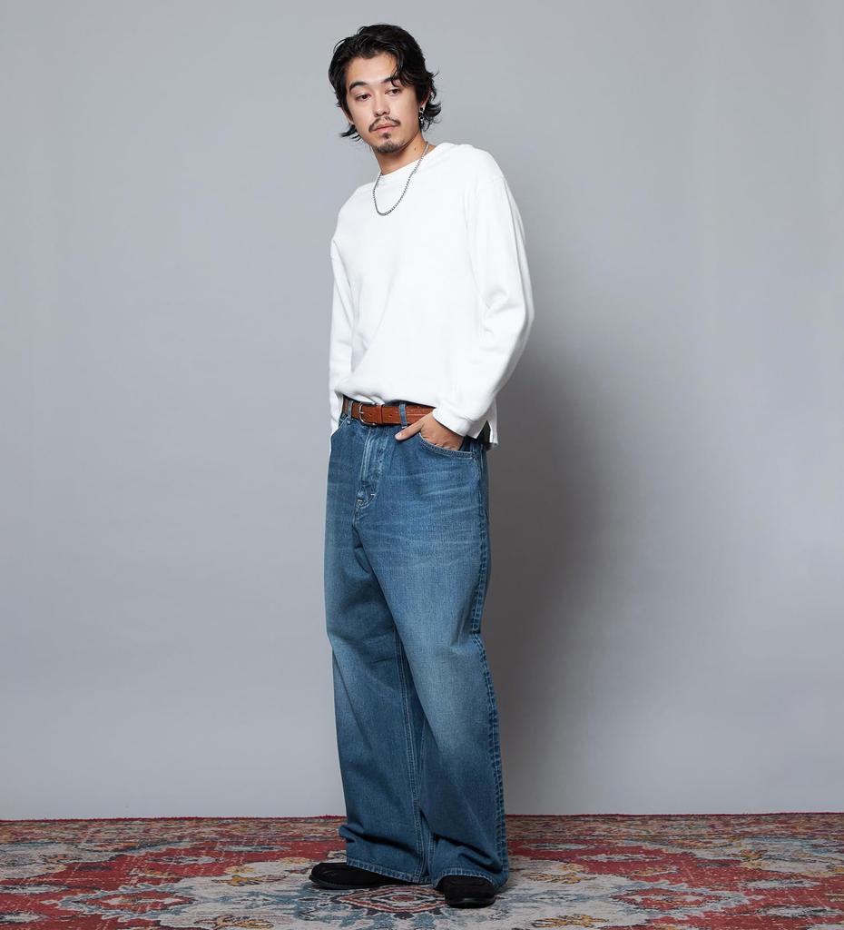 Lee 101 101-Z WIDE denim pants mid blue LL PlusLong