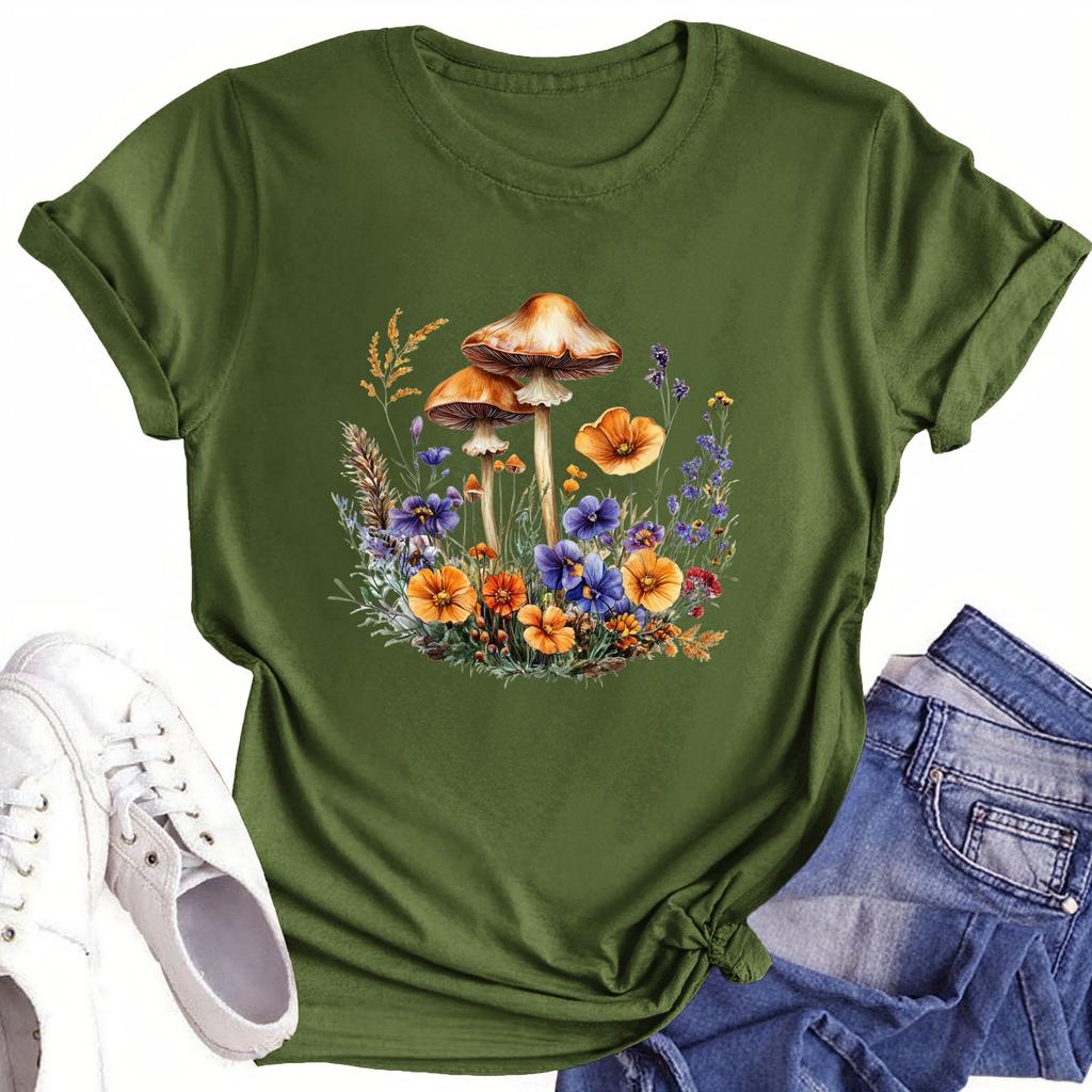 Trička Trička s krátkým rukávem Pro ženy Módní topy Lehké Měkké Ležérní Letní outfity Oblečení