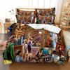 Cartoon Bettwäscheset Bettbezugset 3D Bettwäsche Digitaldruck Bettwäsche Queen Size Bettwäscheset Modisches Design