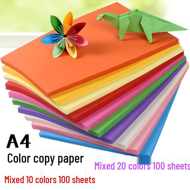 Children's Origami Craft Paper - 10 Colors DIY Square Sheets