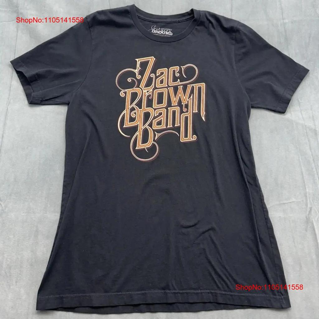 Zac Brown Band 2017 Welcome Home Tour Konsert T-shirt Svart Unisex Stor Vintage Andningsbar Unisex Mode Grafisk