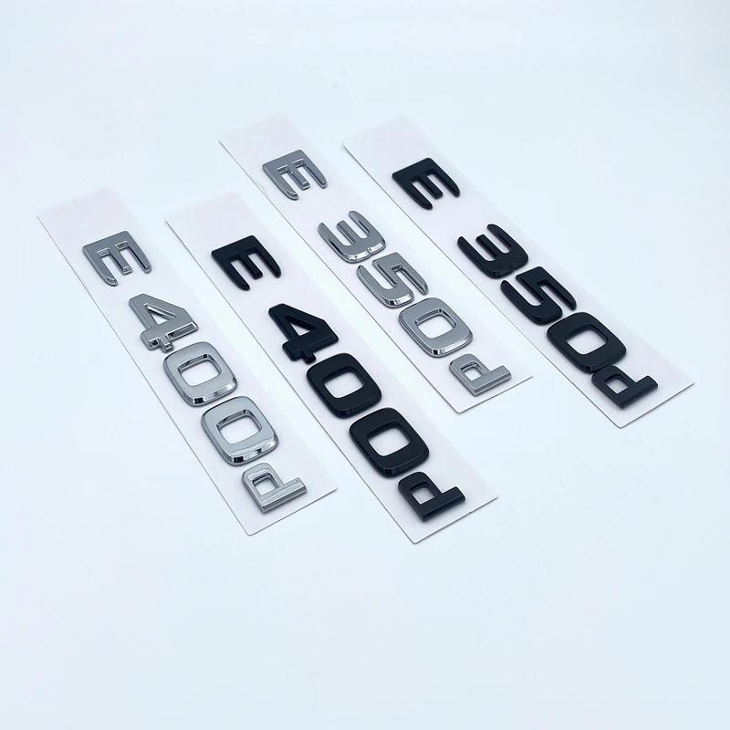 ASAO5 Black Silve Letters E200 E260 E300 E400 E220d E350e E300de 4Matic ABS Emblem for Mercedes Benz W213 Car Trunk Logo Sticker
