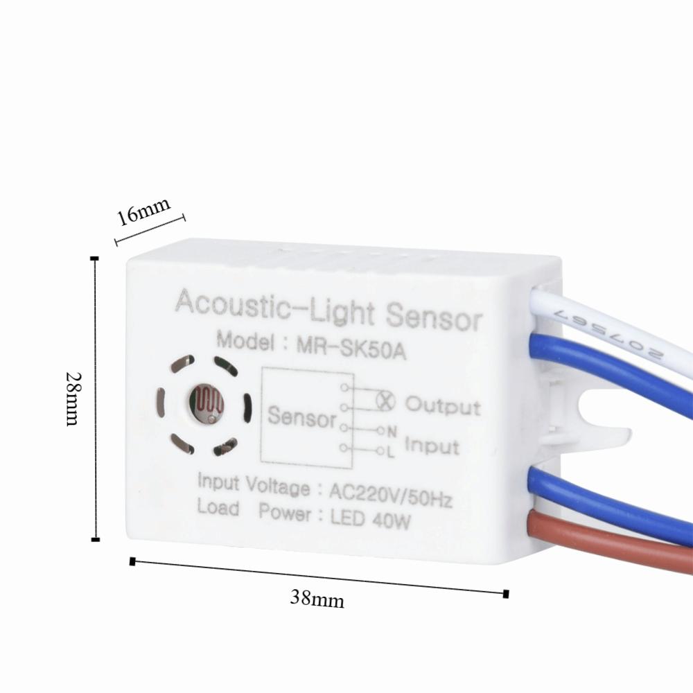 5PCS Voice Activated LED Sound and Light Control Switch Photocell Sensor  Home Improvement