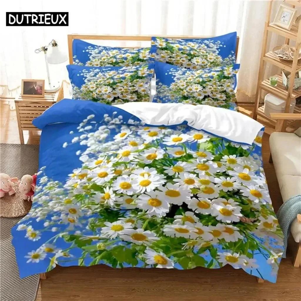 Nowy Piękny Kwiatowy Wzór 3D Wygodna Poszewka na Kołdrę Poszewka na Poduszkę Zestaw Pościeli Dekoracja Pokoju Dziecięcego Tekstylia Domowe