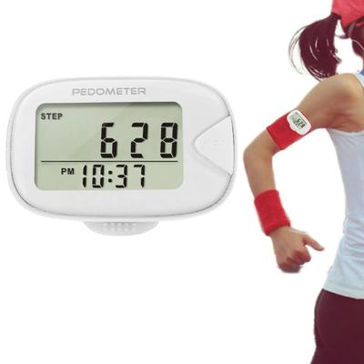 Fickpedometer Stegräknare Multifunktionell Pedometer Med Klämma Kläms på Stegräknare Med Minne För Att Spåra Steg Mil Kalorier
