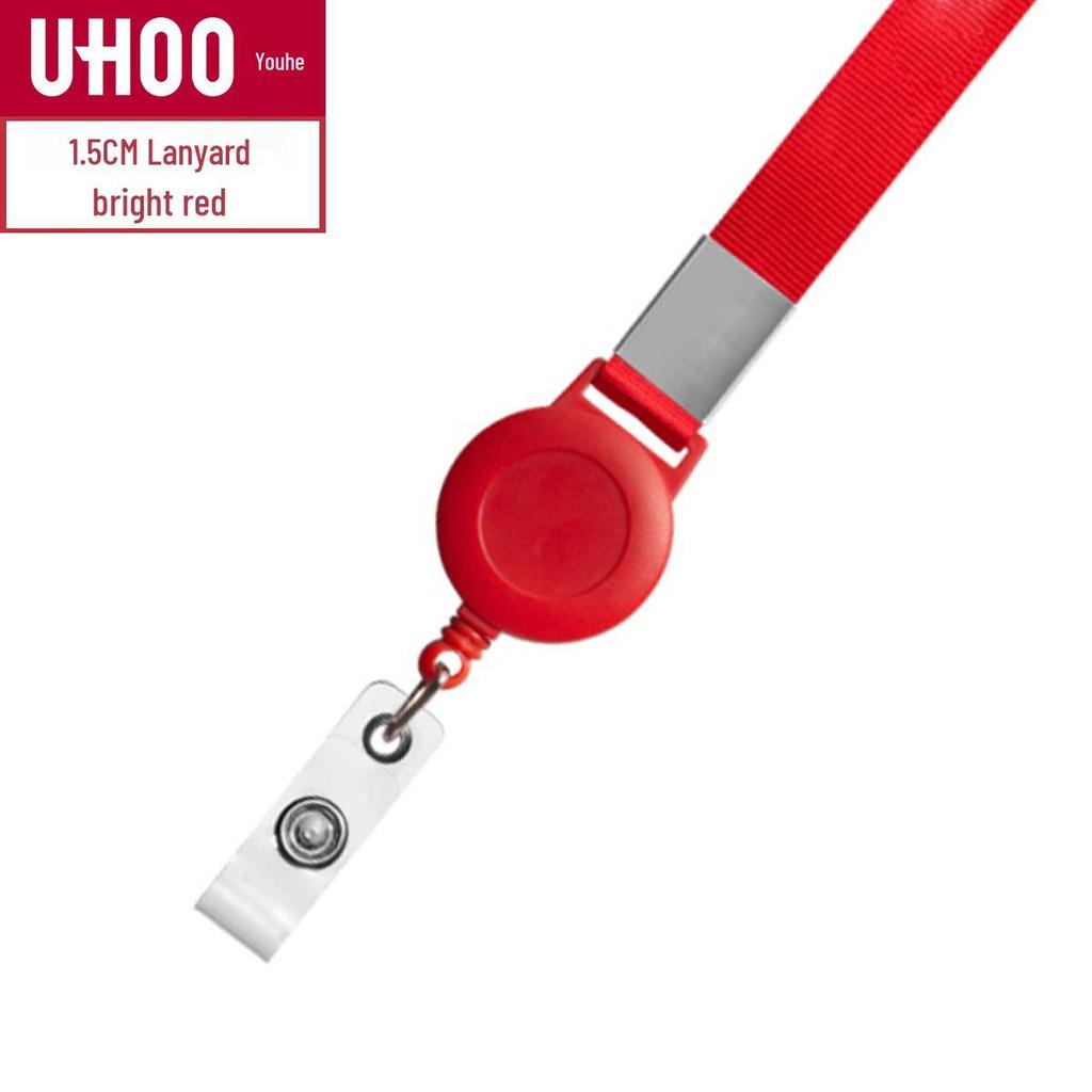 Youhe Retractable Badge Holder Lanyard with Safety Buckle and Customizable ID Card Holder