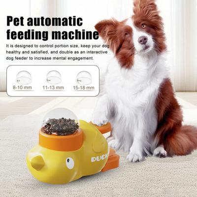 Interaktivní psí pomalá krmítka puzzle hračka velká kapacita bez BPA snadno čistitelná kreslená kachna tvarovaná hračka pro výdej pamlsků