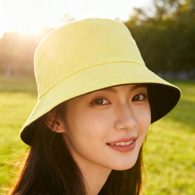 

Bucket hat female sunshade face small sunscreen hat simple student travel basin hat M（56-58cm）