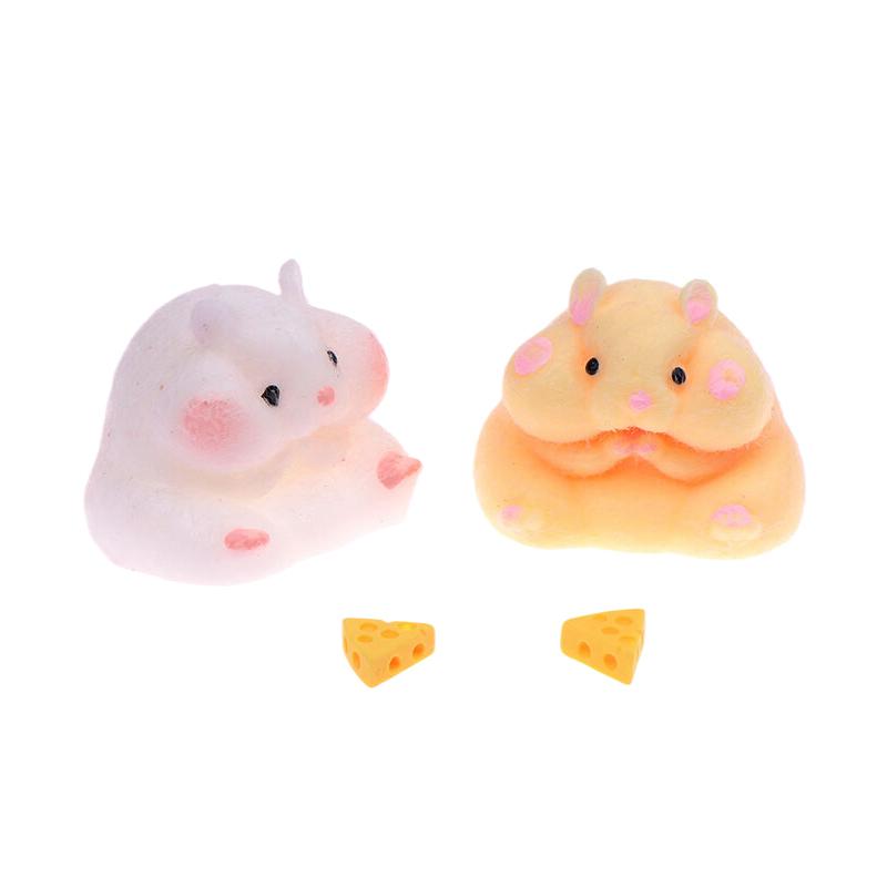 Super Soft Cute Q-Bullet Simulated Hamster  Toy Mini  Toys Kawaii Stress Relief Squeeze Toy Tpr Decompression Toy
