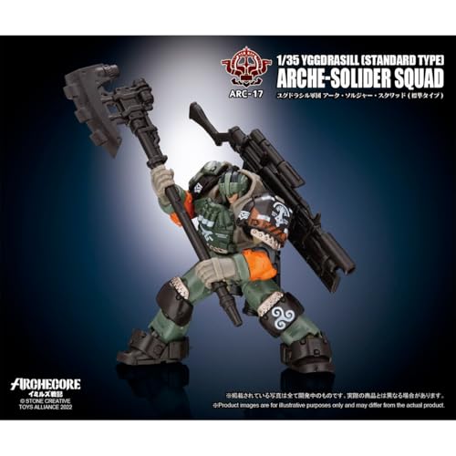 HiPlay TOY ALLIANCE 1/35 Scale Archecore ARC-17 Yggdrasil Corps Arc Soldier Squad (Standard Type) Action Figure, Painted and Assembled