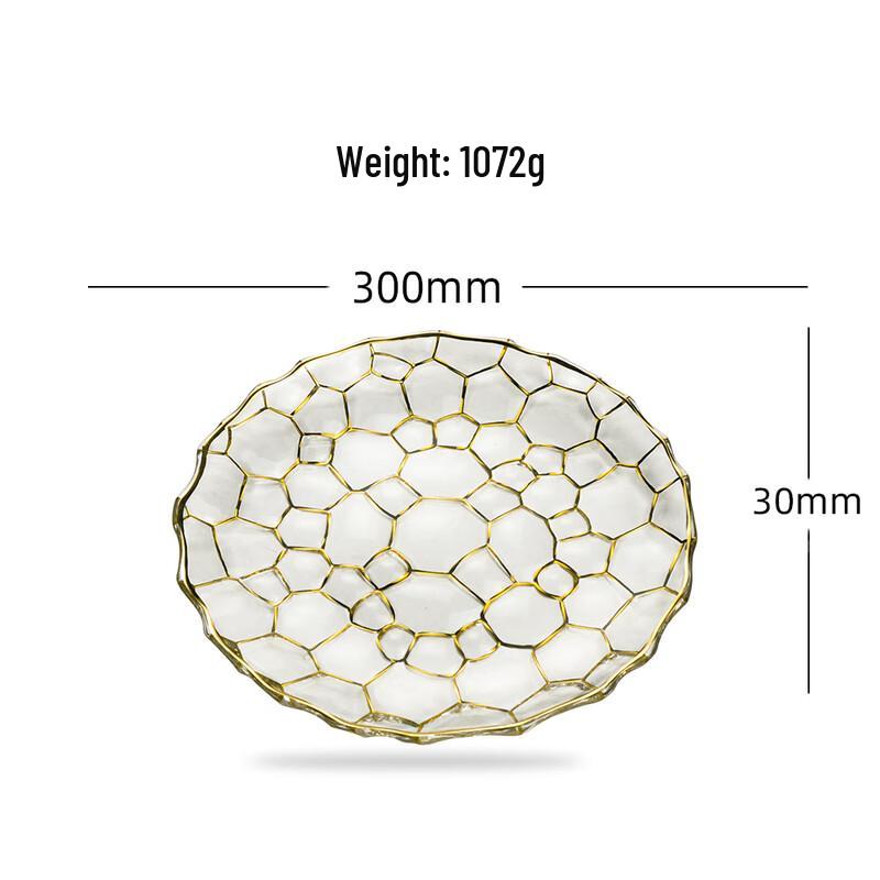 Flevents Modern Nordic Crystal Glass Fruit Plate