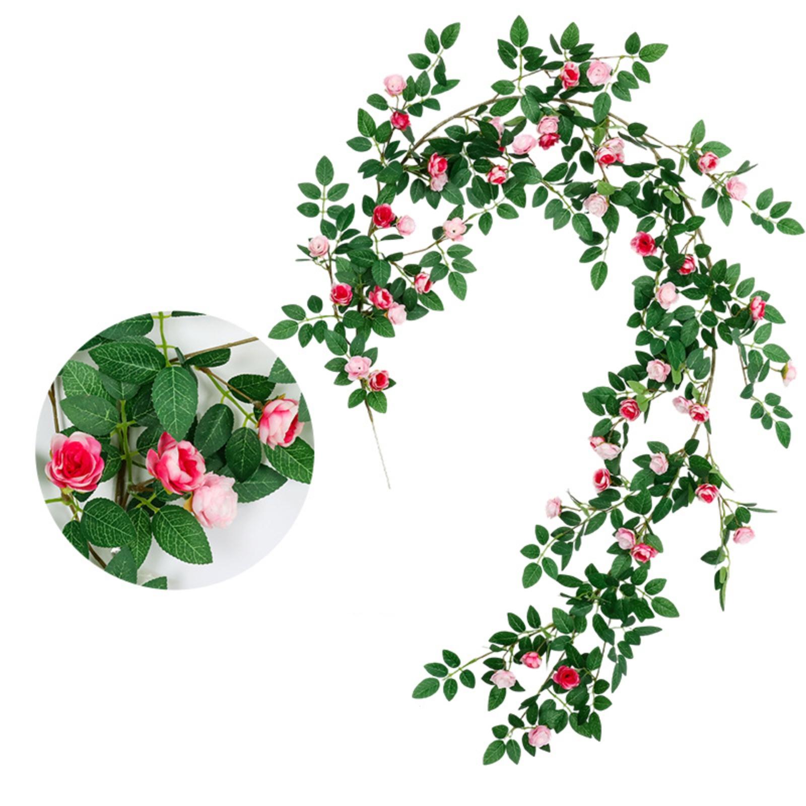 

1,8 м Искусственная цветочная лоза, Искусственная цветочная лоза, Пластиковый цветок, Маскировка трубы, Украшение балкона One Size розовый