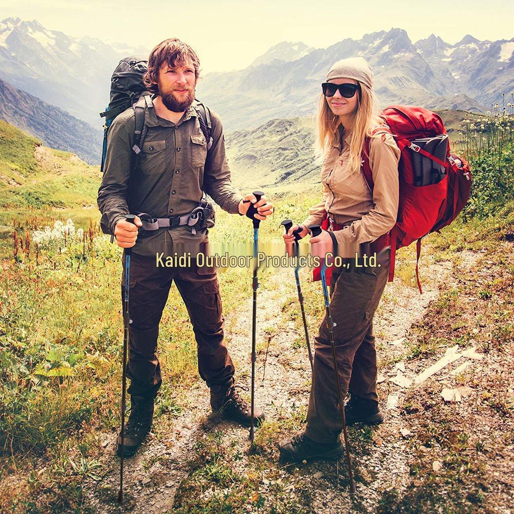 Professional Trekking Poles: 7075 Aluminum Alloy & Carbon Fiber, Portable Outdoor Mountaineering Equipment
