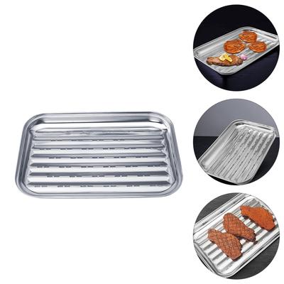 Bandejas Para Comida Edelstahl Grill Pan Röster Grillen Platte Topper Haushalt