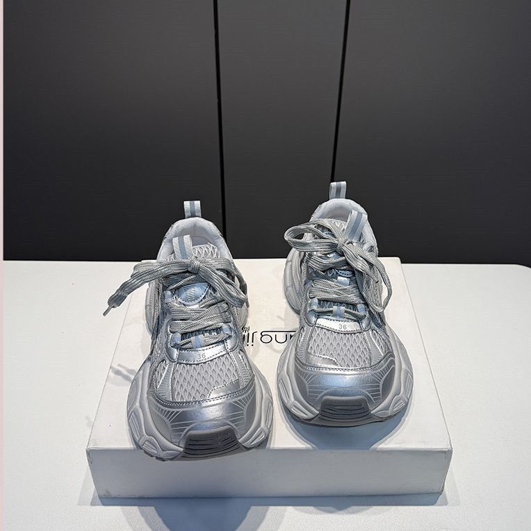 Locomotive Fried Street Dad Shoes Spring and Summer New Muffin Bottom Fashion Lace-up Casual Shoes