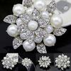 Elegant Flower Rhinestone Imitation Pearl Wedding Bridal Scarf Brooch Pin Gift