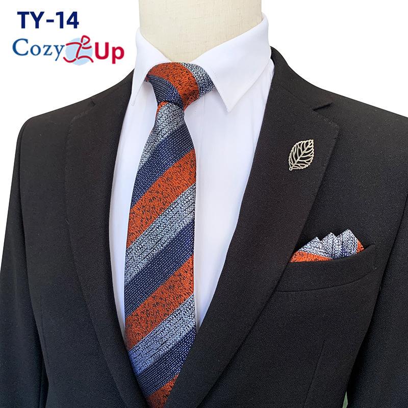 Men Two-piece Tie Set Stripe Necktie  Business Fashion Handkerchief Paisley