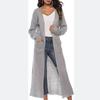 Women's Cross-Border Knit Cardigan with Pockets & Slits - Multicolor