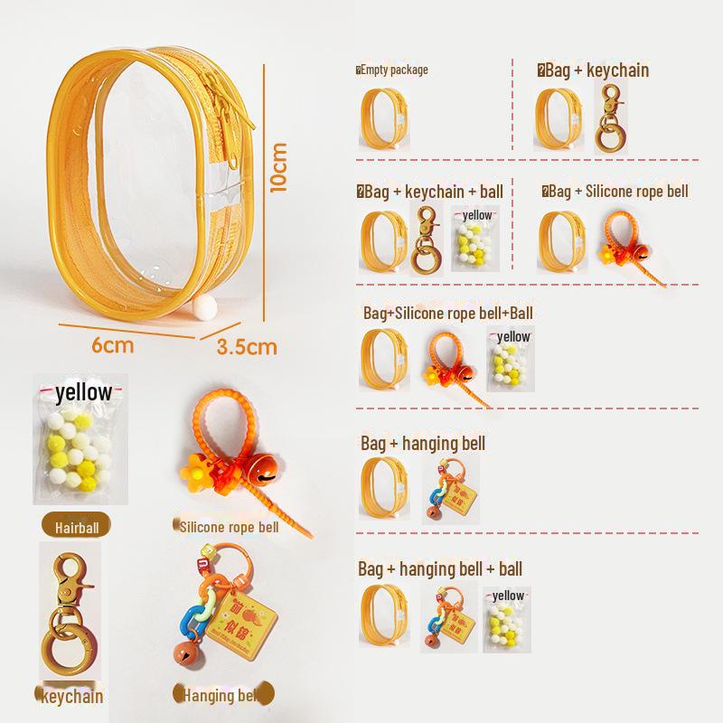 Pop Mart 3D Transparent Baby Bag Storage with Dopamine Color