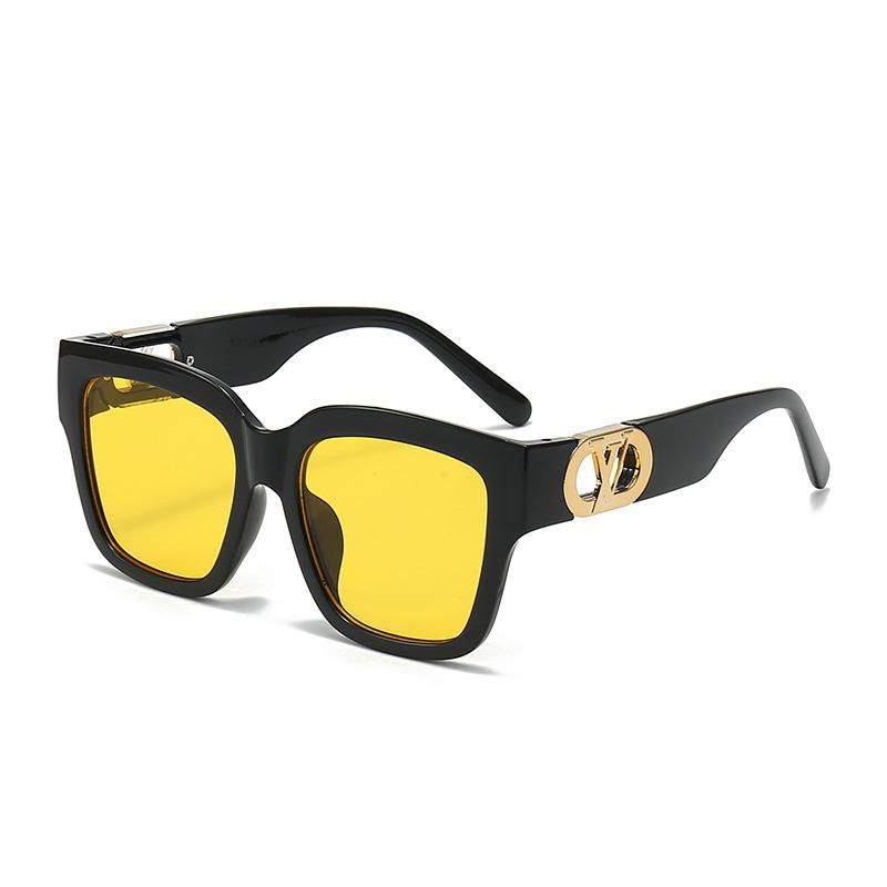 Korean version of large square, European and American retro sunglasses, women's high-end sense line, small face, fashion trend sunglasses,