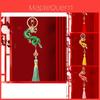 Exquisite Chinese Dragon Tassel Metal Keychain Charming Accessory For Gifts And Collectors