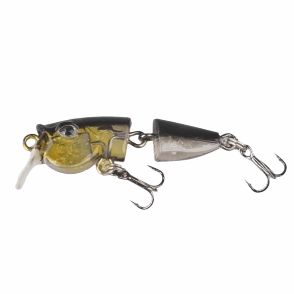 2-Section Joint Slow Sinking Minnow 3.5g Weight Wobbles Bait Mini Micro Fishing Bait Bass Fishing