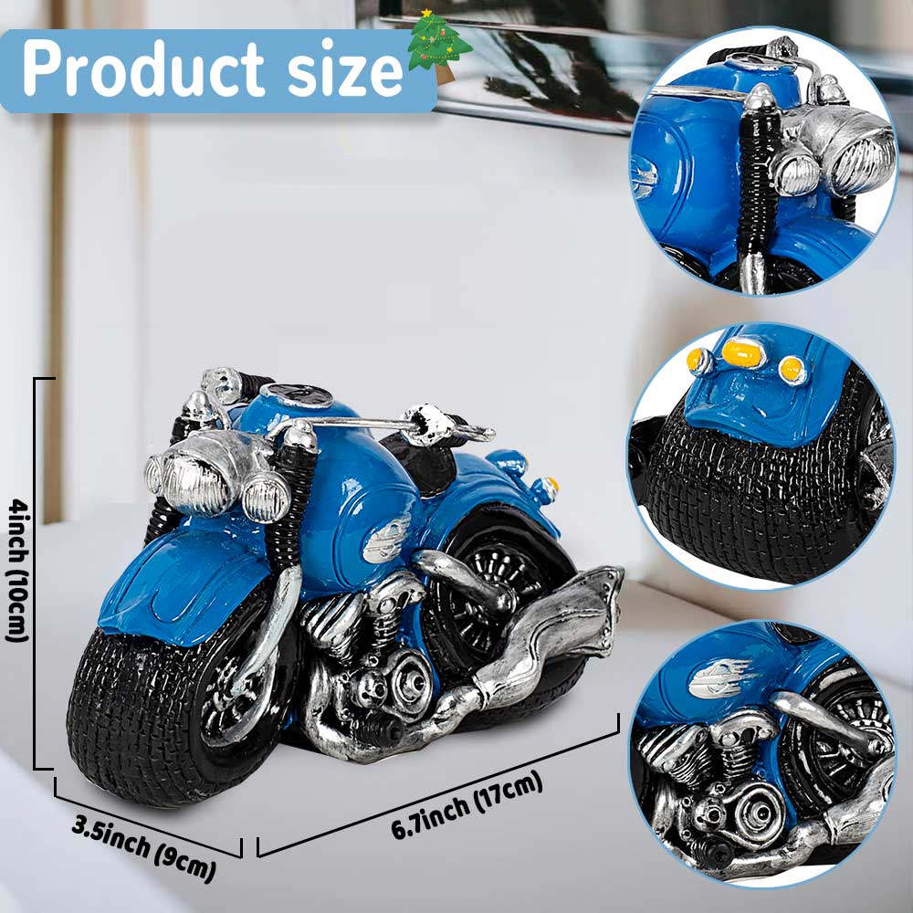 

Home Decor Collectible Vehicles Resin Decorative Motorbike Figurines Motorcycle Shaped Piggy Bank Home Indoor Outdoor Decor