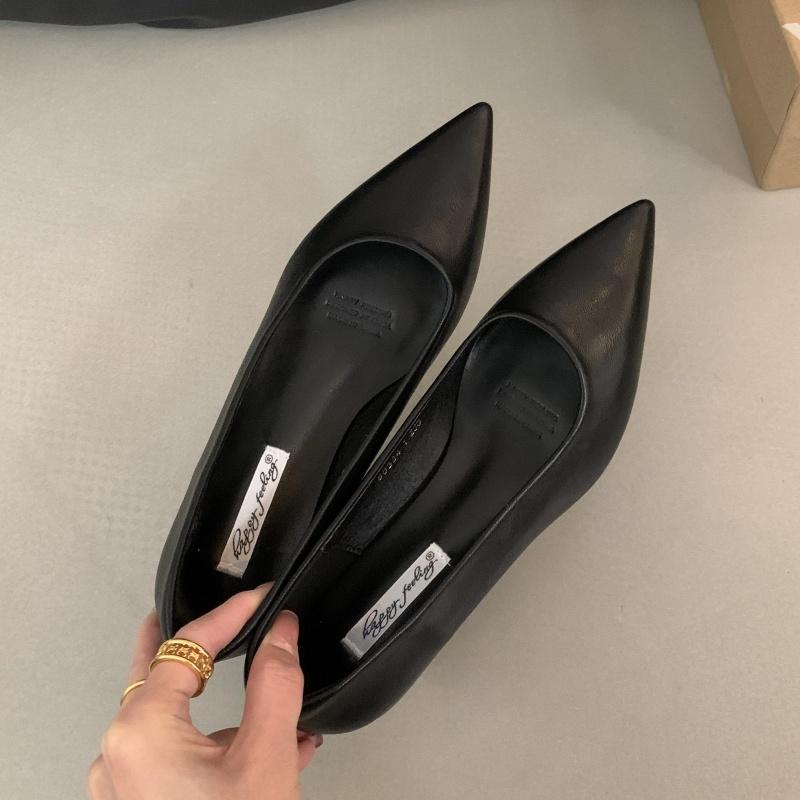 

Bailamos New Brand Women Pumps Shoes Fashion Pointed Toe Shallow Slip On Dress Single Shoes Ladies Square Heel Dress Sandals Mu 35